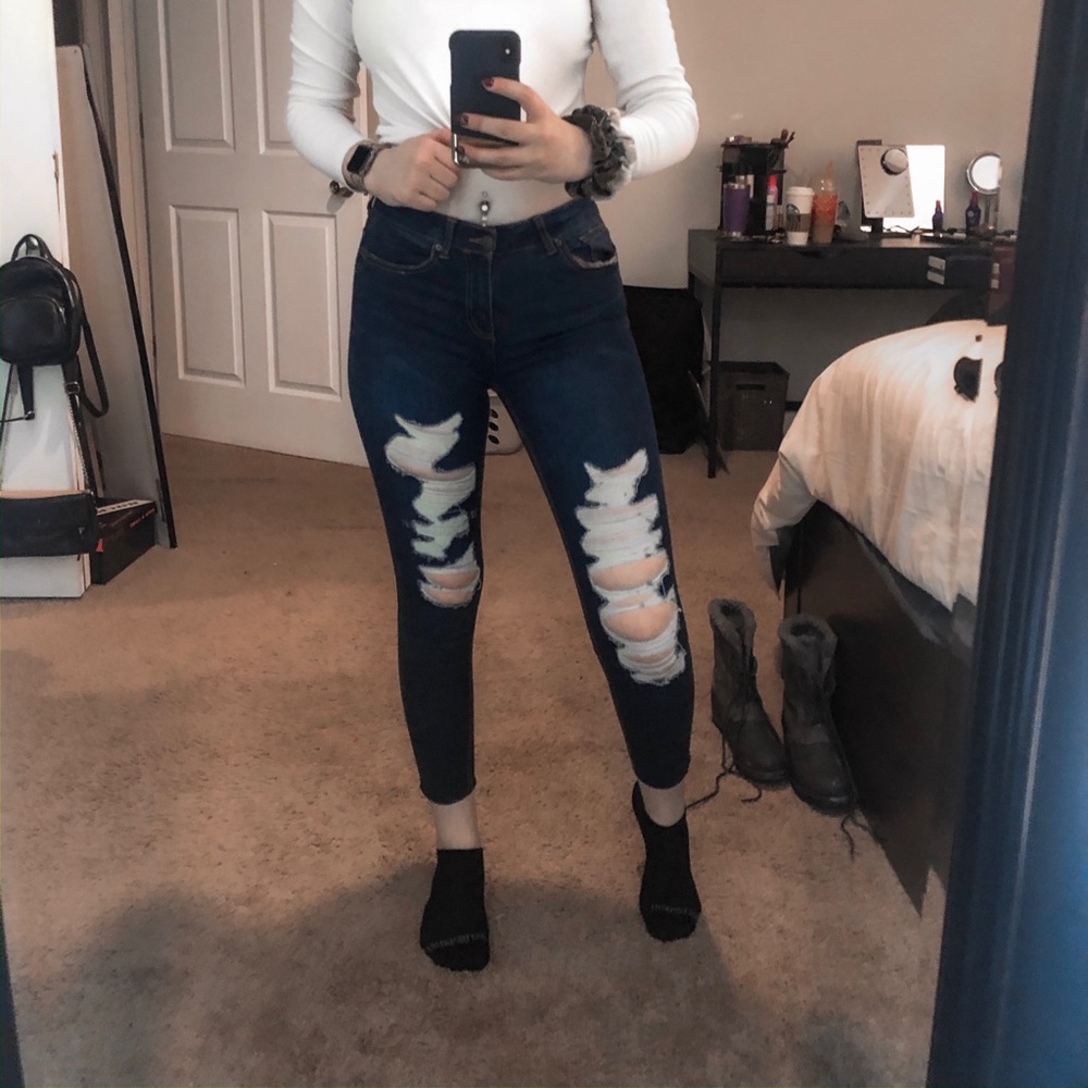 Blue Jeans with Rips - Wild Fable - Size 6